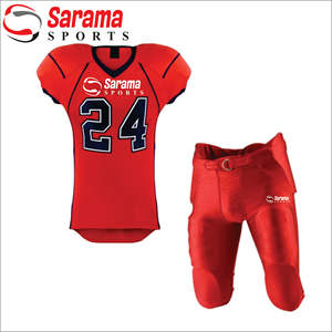 Maillot de football américain vintage en polyester et spandex avec logo d'équipe personnalisé par sublimation pour enfants et hommes - Product Image 3