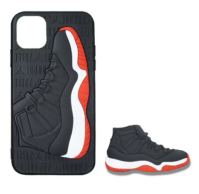 Fashion Silicone 3D Air Jordan Sports Basketball Sneaker Shoes Phone Case for iPhone11 11 Pro Max