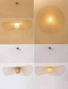 Lampe suspendue en bambou tissé à la main, abat-jour bohème en provenance du Vietnam - Product Image 4