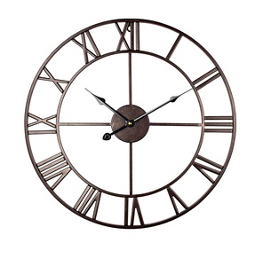 นาฬิกาแขวนผนังโลหะหมายเลขโรมันแบบชนบทสำหรับตกแต่งผนังบ้าน - Product Image 4