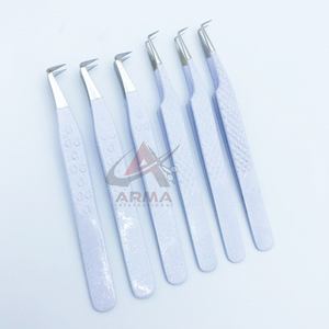 แหนบต่อขนตาแบบแยก90องศาทำจากสเตนเลสสตีลจับปลายแหลมแข็งแรงทนทานโลโก้ออกแบบได้ตามที่ต้องการ - Product Image 5