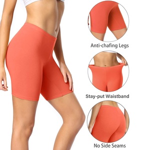 High Quality Knitted Cotton Anti-Chafing Sexy Women's Biker Style Hipster Soft <b>Panties</b> Excellent Logo Breathable Solid Underwear - Product Image 2