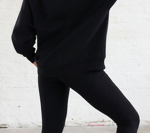 Couleur noire o cou goutte épaule femmes pull sweat nouveau Design Logo personnalisé 100% coton sweat - Product Image 6