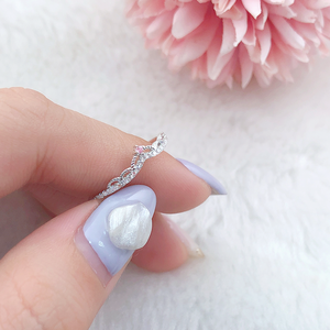 Anillo de plata 925 de Taiwán, corona romántica - Product Image 4