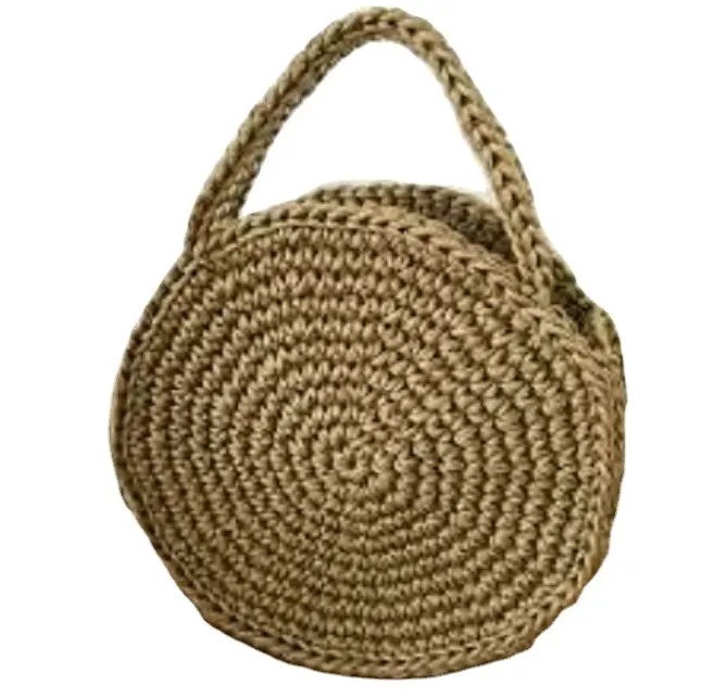 Bolsa de crochê artesanal, sacola de praia