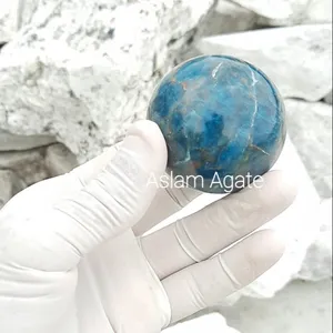Groothandel Natuurlijke Blauwe Apatiet Kwarts Kristallen Bol Crystal Reiki Bal Genezing Voor Genezing En Huisdecoratie