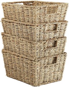 Ensemble de 4 paniers de rangement en jonc de mer, nouveauté, organisateur tissé à la main pour organisateur à domicile et de salle de bain de l'usine du vietnam - Product Image 4