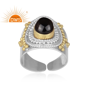 Piedra preciosa espinal negra, anillo detallado hecho a mano de Plata de Ley 925, joyería para mujer, regalo para su colección Vintage - Product Image 1
