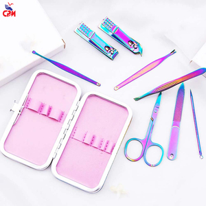 Kit de manucure et pédicure arc-en-ciel de luxe, en acier inoxydable, pour les soins des ongles, idéal pour les voyages, les salons et l'usage personnel - Product Image 4