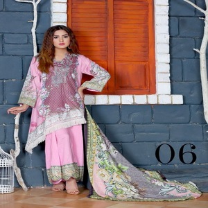 Women's Winter Silk Salwar Kameez Elegant Indian Ethnic Saree for Adults Pakistani Style for <b>Wedding</b> and Party Occasions - Product Image 2