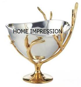 Bol décoratif pour la maison, 5/3 compartiments, en feuille de métal - Product Image 5