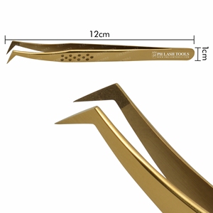 Pincettes pour Extension de cils en or Type L, pinces à épiler à pointe en diamant, pincettes pour Volume et Isolation de cils - Product Image 5