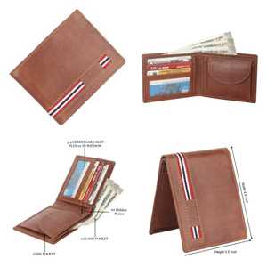 กระเป๋าสตางค์หนังแท้สำหรับผู้ชาย - Product Image 3