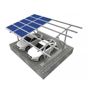 Bingkai Aluminium Tipe-w Desain Pemasangan Energi Surya untuk Carport