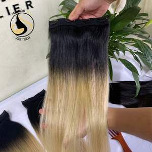 Extensions de cheveux 100% naturels lisses de vierge — ali queen, cheveux humains vierges, couleur ombrée, vente en gros - Product Image 6