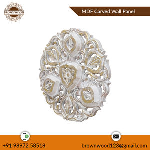 Panel de decoración de pared tallado a mano de MDF de alta calidad, pared redonda de madera de Mandala para decoración del hogar, última llegada del fabricante indio - Product Image 4