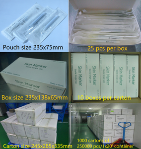 Sử dụng y tế phẫu thuật sơn dầu Bút Đánh Dấu make up da Bút đánh dấu bút phẫu thuật Bút Đánh Dấu với vô trùng cai trị trong vô trùng Pouch - Product Image 4