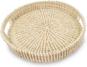 Plateau de service rond en herbe de mer fait main de haute qualité, meilleur prix, panier tissé du Vietnam - Product Image 4