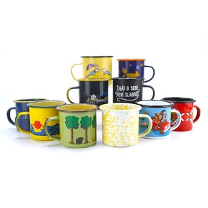 Custom Printed Enamel Mugs 11oz/17oz Personalized Cartoon &amp; Christmas Enamel Coffee <strong>Cups</strong> for Daily Use &amp; Holiday Gifting - Product Image 3