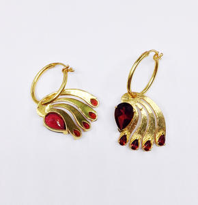 Sterling Silver 925 Custom made Supplier Wholesaler Handmade Unisex Woman Low MOQ <b>Cheap</b> Unique Elegant Natural Gemstone <b>Earring</b> - Product Image 3