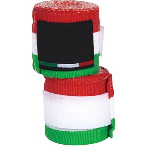 Bandages de boxe élastiques de 180 pouces en nylon doux et 100 % coton avec impression de logo personnalisé - Product Image 1