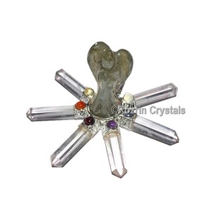 Labrodrite Angel พร้อมเครื่องกำเนิดพลังงานแบบคริสตัลพอยต์: Labrodrite Angel พร้อมเครื่องกำเนิดพลังงานแบบจุดคริสตัล - Product Image 1