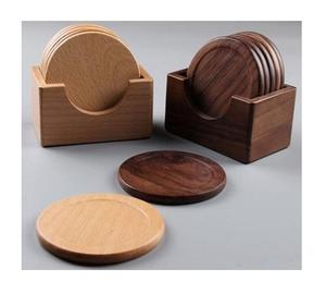 Posavasos de madera de la más alta calidad, diseño moderno, forma cuadrada, juego de posavasos para vasos, para proveedor mayorista - Product Image 4