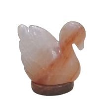 Lampe à sel USB en forme de canard Sel rose de l'Himalaya écologique Sel Pakistan Animal nautique sculpté Fleur d'Ange Décoration de Noël