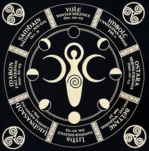 ผ้าคลุมโต๊ะทรงดาวห้าแฉกสีทอง18นิ้วทำจากผ้าฝ้ายอินเดีย - Product Image 3