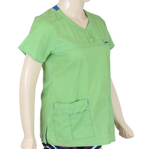 2024 conjuntos de uniformes de tela de algodón de Color sólido al por mayor trajes de mujer - Product Image 3