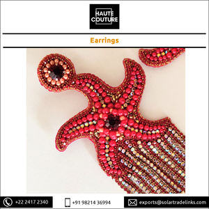 Pendientes hechos a mano con estrella de mar bordada para mujer, joyería de diseño, estilo bohemio, hechos a mano, pedidos personalizados - Product Image 5