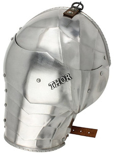 Traje de armadura de hombro de Pauldrons medieval Calibre 18 Sier Acero pulido con cuero Tamaño adulto - Product Image 5