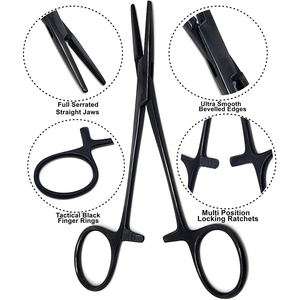 Instrumento quirúrgico de acero inoxidable curvo, pinzas hemostáticas para Mosquito, suministros médicos, pinzas de tejido - Product Image 6