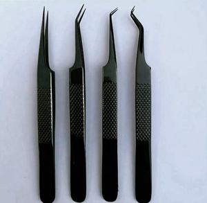Ensemble de pinces d'extension de cils Plasma Titanium Black Coated Dot Printed 4 Type de pointe - Product Image 1