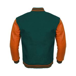 Chaqueta universitaria de cuero de lana de alta calidad personalizada para hombres Último diseño Temporada de invierno Tallas grandes Característica Logotipo personalizado - Product Image 2