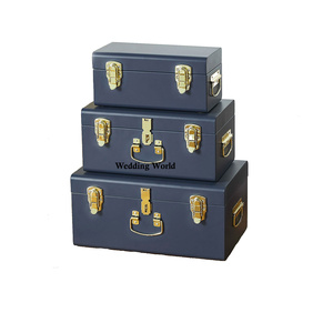 Caja de Metal para maletero, contenedor de almacenamiento hecho a mano con revestimiento de polvo, forma Rectangular, alta calidad, color gris, venta al por mayor - Product Image 4