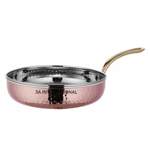 Sartén de Metal Chapado en cobre para hacer alimentos pesados con utensilios de cocina antideslizantes, sartén de gran tamaño para el hogar, cocina, Hotel, restaurante, uso - Product Image 5
