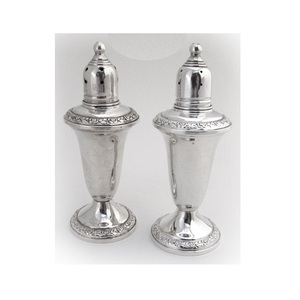 Juego de condimentos de acero inoxidable para cocina hecho a mano, juego de cocina de sal y pimienta, salero de aluminio pulido de diseñador - Product Image 2