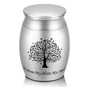 Fabriqué à la main avec une grande précision supérieure couleur argent urne funéraire souvenir urne funéraire gravée pour les cendres humaines - Product Image 1