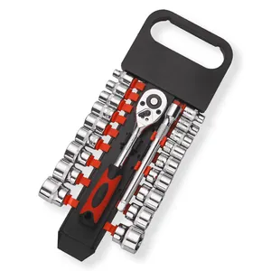 Juego de llaves de tubo Dr de <span class=keywords><strong>1</strong></span>/<span class=keywords><strong>2</strong></span> pulgadas, acabado de espejo, 20 Uds. - Product Image 1