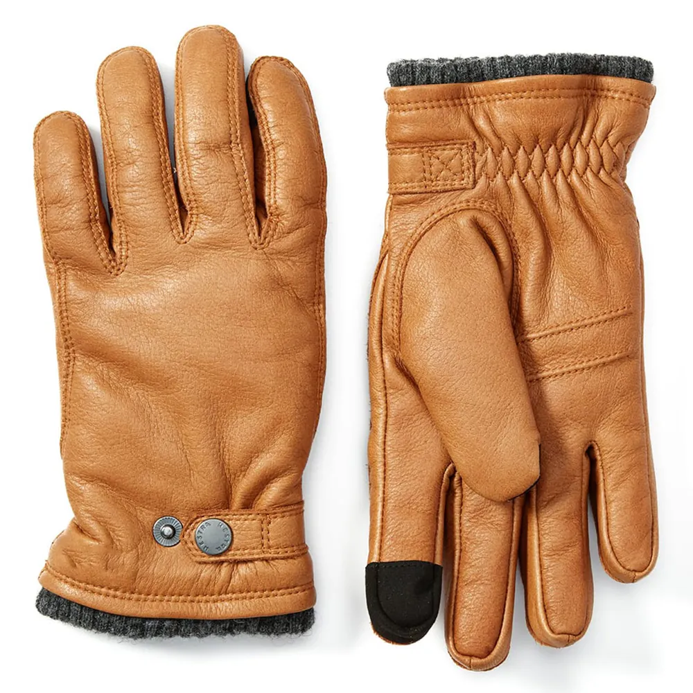 Gants d'hiver à écran tactile de haute qualité Gants d'hiver d'extérieur décontractés fabriqués avec des gants en cuir en tissu chaud du Pakistan