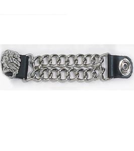 Summer Men's Formal Leather Chain Vest with Eagle Extension <b>Snaps</b> and Pressure <b>Fasteners</b> for Outer Wear - Product Image 1