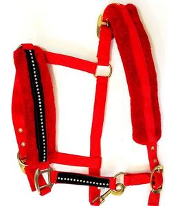 Collier de tête en cristal pour cheval, doux et fin, en polaire, rembourré, réglable, équipement équestre pour chevaux - Product Image 1