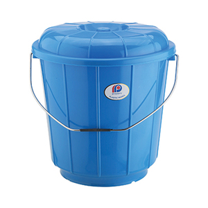 Cubo con tapa de 9 litros con mango de acero, cubo esmerilado, doble multicolor, redondo, transparente, nuevo Material, precio de fábrica - Product Image 2