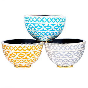 Multipurpose New Bone Inlay Finished Serving Bowl Set Home Kitchen Utensils <b>Food</b> <b>Server</b> Accessories Bowl by Craftsy Home - Product Image 4