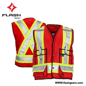 Chaleco DE SEGURIDAD reflectante transpirable de malla personalizada, chaleco de trabajo deportivo ligero con múltiples bolsillos, para correr al aire libre - Product Image 5