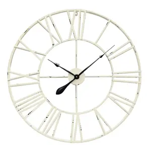 White Color Metal Wall Clock Premium Quality Handmade Wholesale Clock Home And Room Decorative Designer Metal Wall Clock