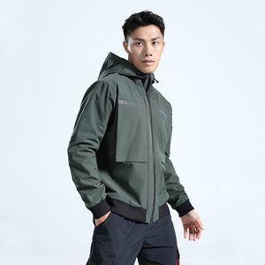 Veste de sport d'hiver de haute qualité pour hommes, col rond respirant à séchage rapide, matériau 100% coton à faible taux - Product Image 5