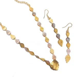 Latest Artificial Jewellery Two-Tone Necklace Set For Women&Girls