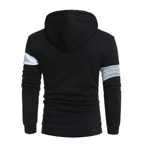 ผู้ผลิตเสื้อสเวตเชิ้ตแบบกำหนดเอง พิมพ์ลาย ปักลาย เป็นมิตรกับสิ่งแวดล้อม กันลม ผ้าฝ้ายสีดำล้วน แบบสวมหัว สำหรับผู้ชาย - Product Image 2